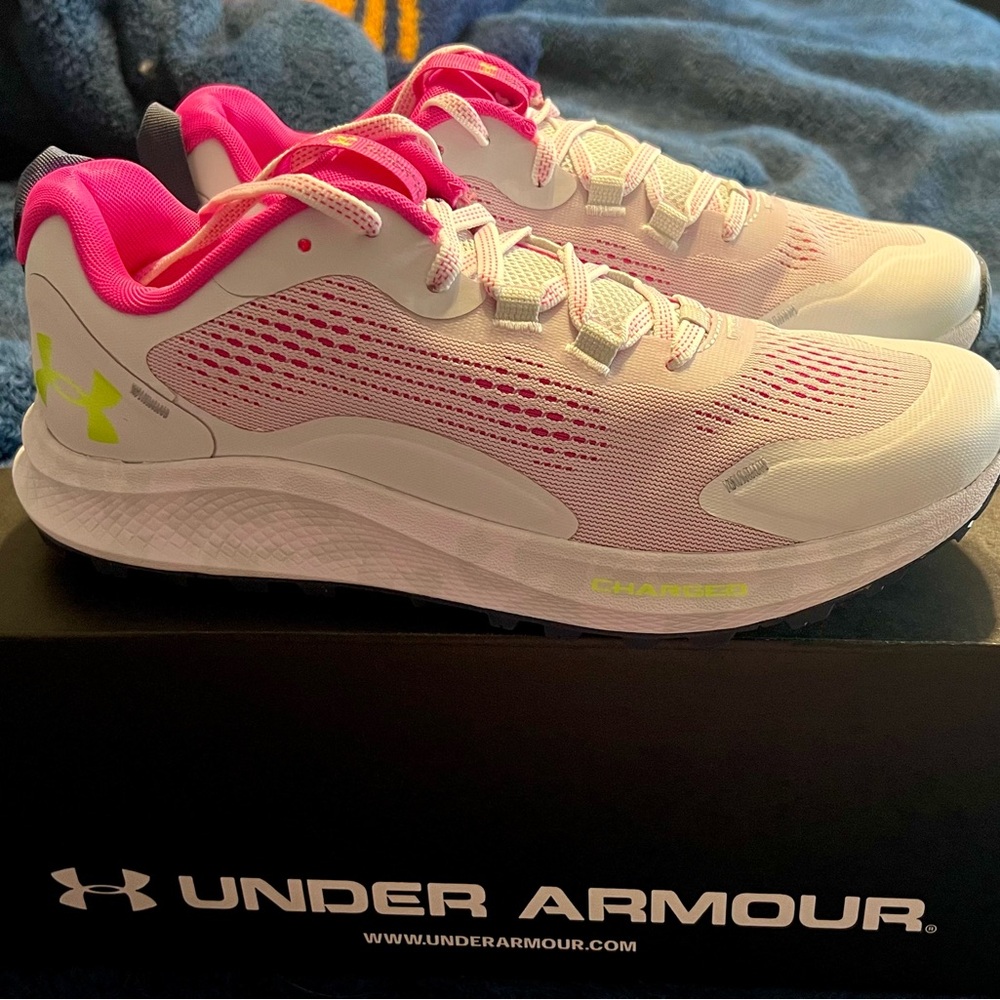 Under Armour Pink and White Athletic Shoes